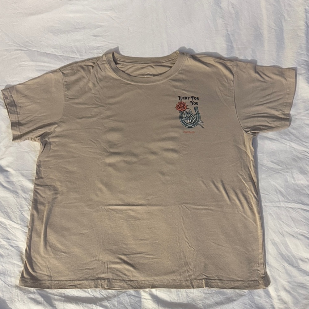 Lucky For You Kids Tan T-Shirt